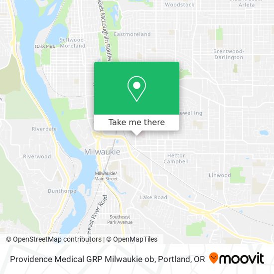 Providence Medical GRP Milwaukie ob map