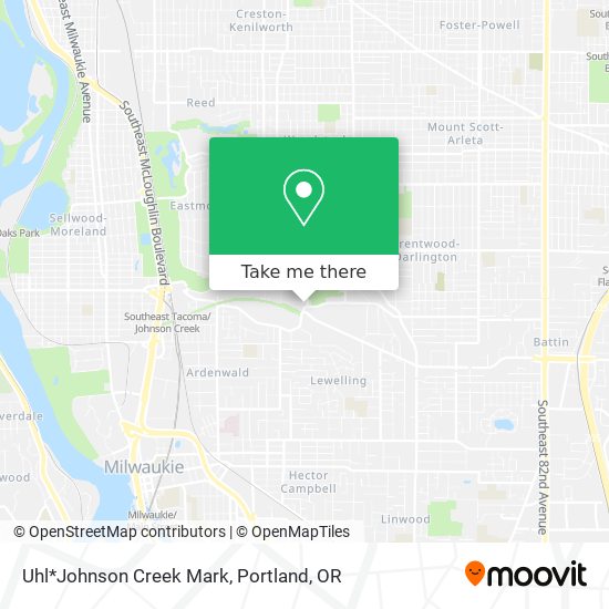 Uhl*Johnson Creek Mark map