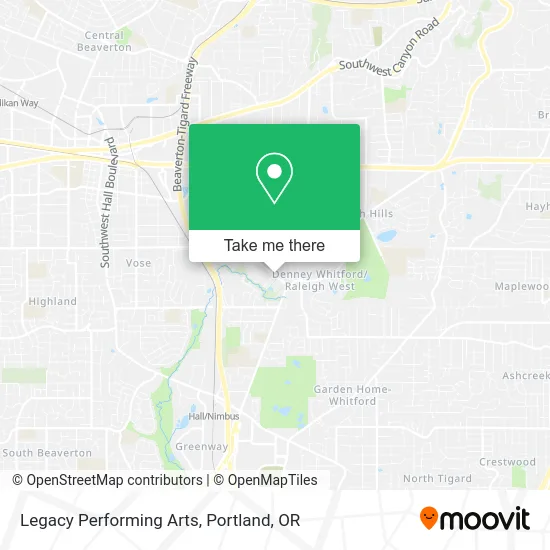 Legacy Performing Arts map