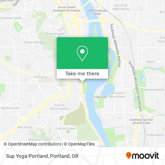Sup Yoga Portland map