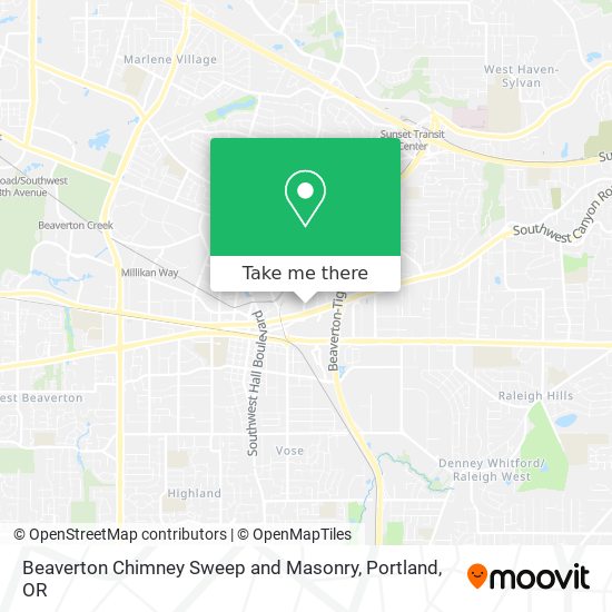 Mapa de Beaverton Chimney Sweep and Masonry