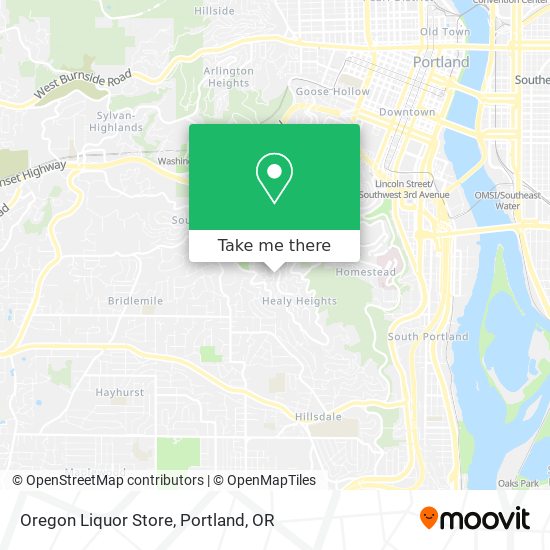 Oregon Liquor Store map