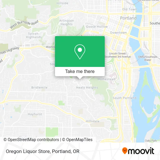 Mapa de Oregon Liquor Store