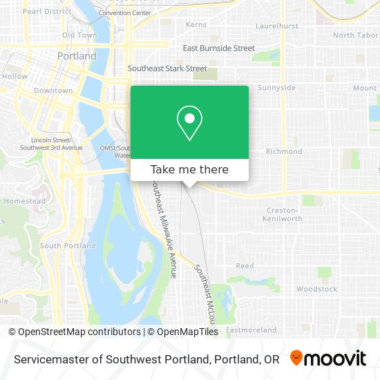 Servicemaster of Southwest Portland map