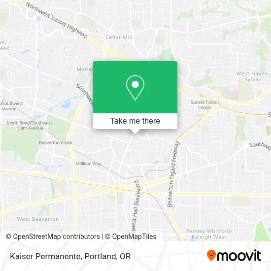 Kaiser Permanente map