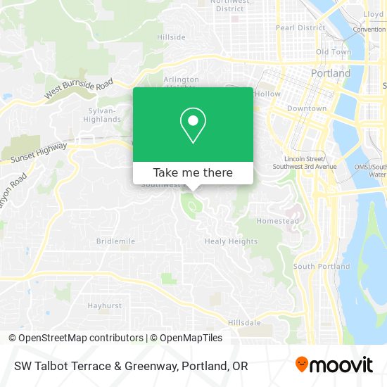 SW Talbot Terrace & Greenway map