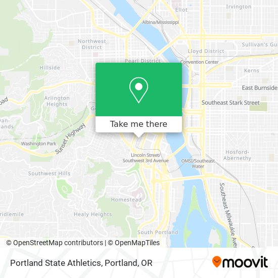 Portland State Athletics map