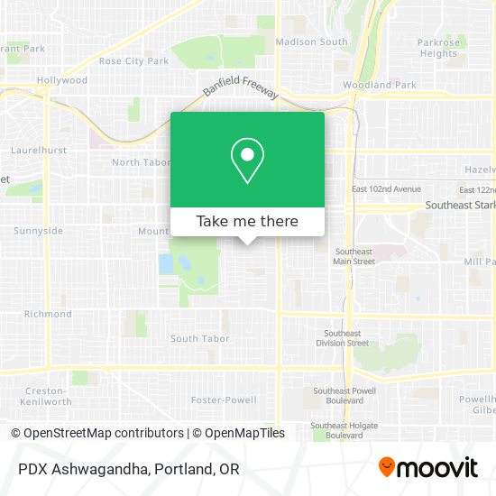 PDX Ashwagandha map