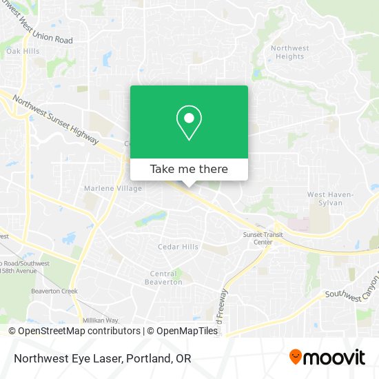 Northwest Eye Laser map