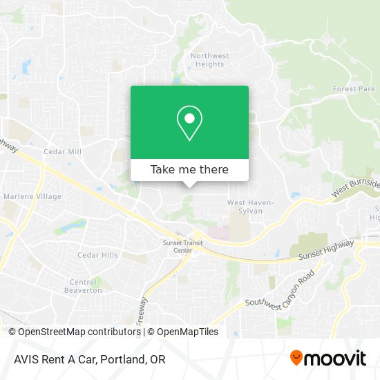 AVIS Rent A Car map