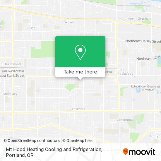 Mt Hood Heating Cooling and Refrigeration map