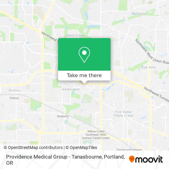 Providence Medical Group - Tanasbourne map