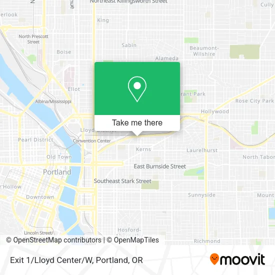 Mapa de Exit 1/Lloyd Center/W