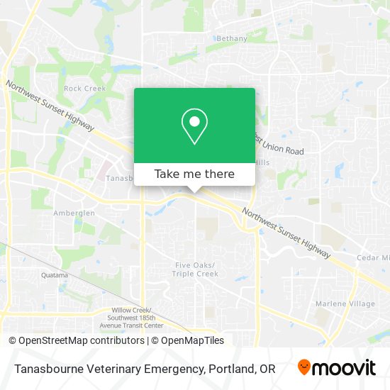 Mapa de Tanasbourne Veterinary Emergency