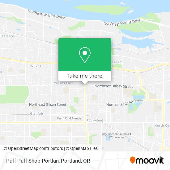 Puff Puff Shop Portlan map