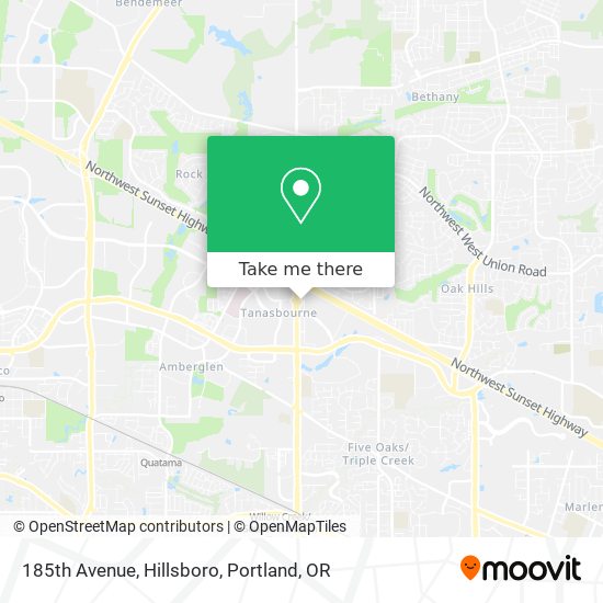 Mapa de 185th Avenue, Hillsboro