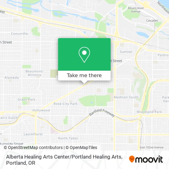 Mapa de Alberta Healing Arts Center / Portland Healing Arts