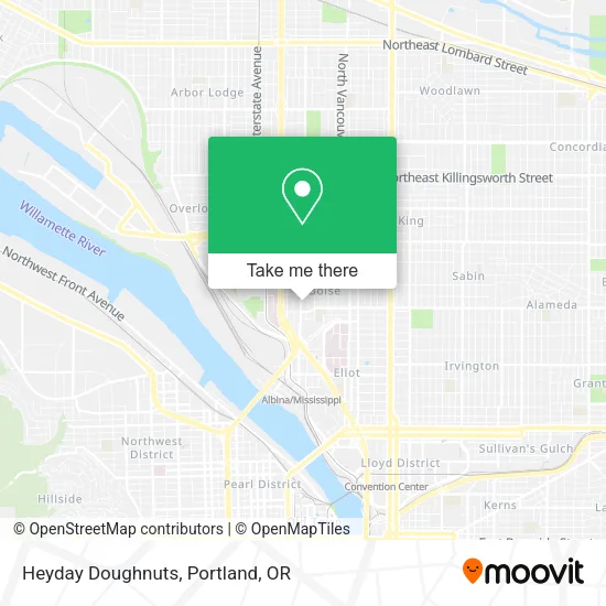 Heyday Doughnuts map