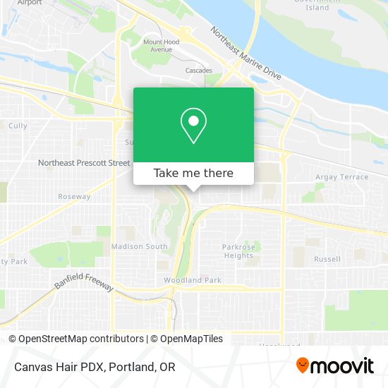 Canvas Hair PDX map