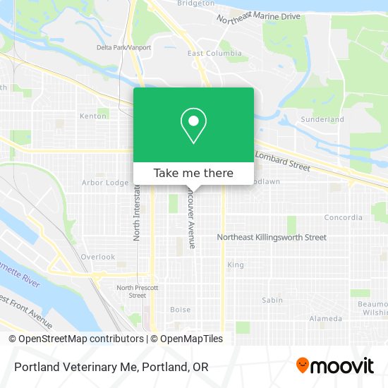 Mapa de Portland Veterinary Me