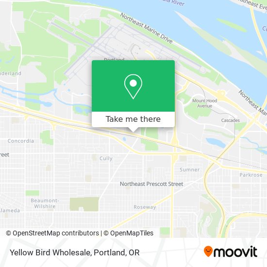 Yellow Bird Wholesale map