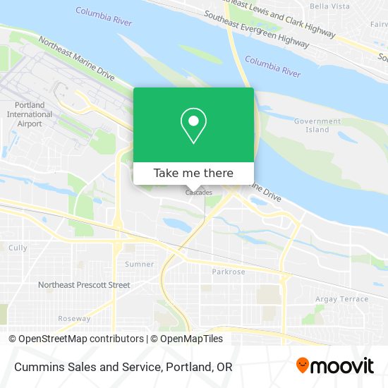 Cummins Sales and Service map