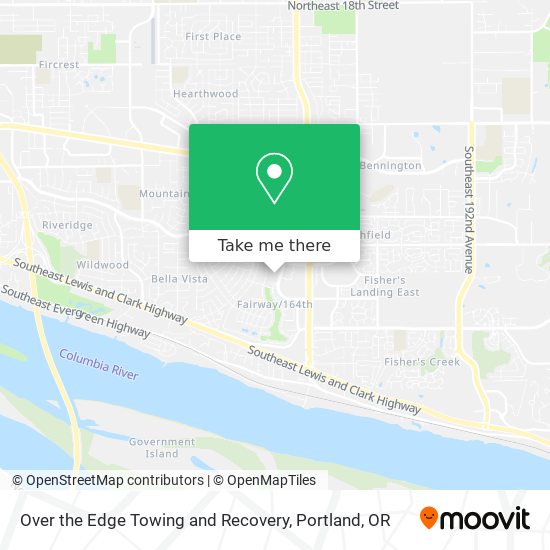 Mapa de Over the Edge Towing and Recovery