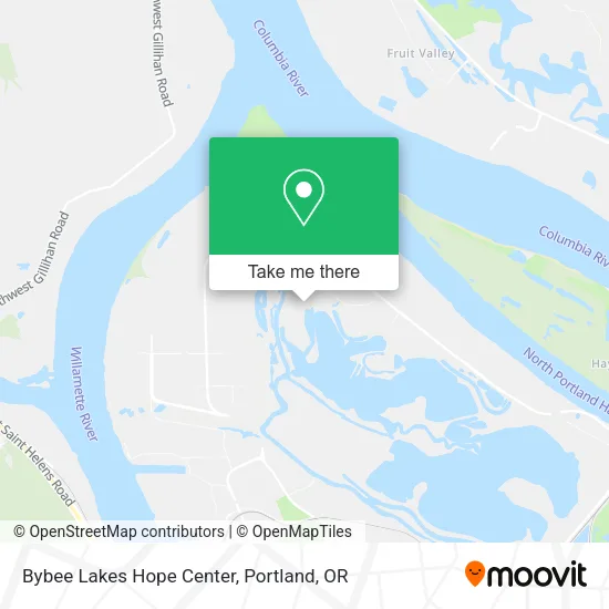 Mapa de Bybee Lakes Hope Center