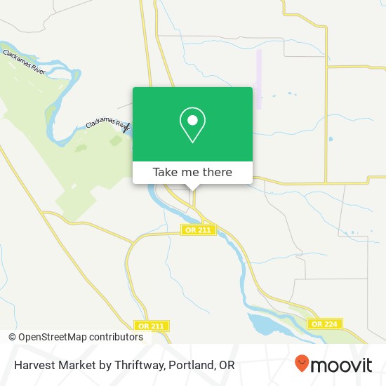 Mapa de Harvest Market by Thriftway