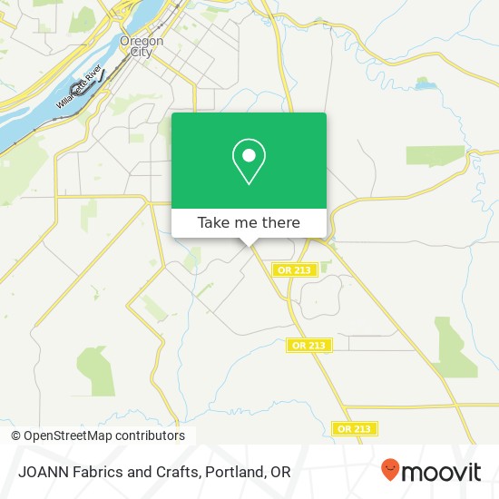 JOANN Fabrics and Crafts map