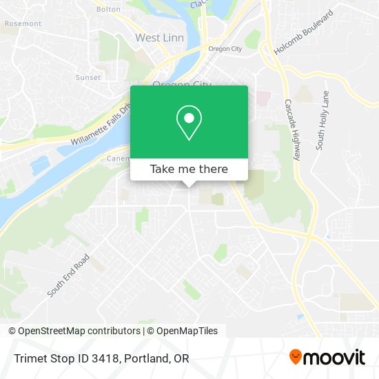 Mapa de Trimet Stop ID 3418