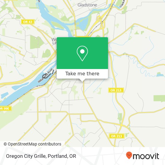 Oregon City Grille map
