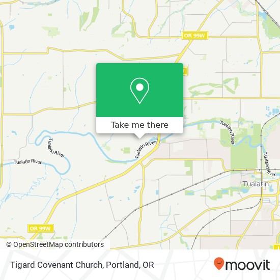 Mapa de Tigard Covenant Church