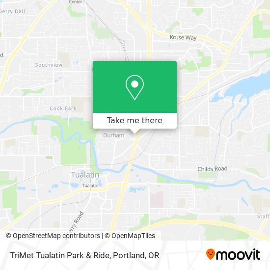 TriMet Tualatin Park & Ride map