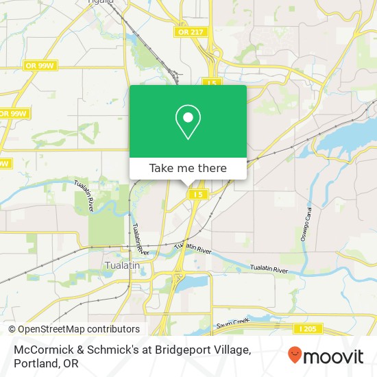 McCormick & Schmick's at Bridgeport Village map
