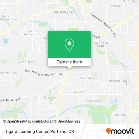 Tigard Learning Center map