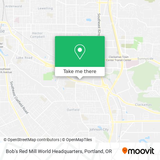 Mapa de Bob's Red Mill World Headquarters