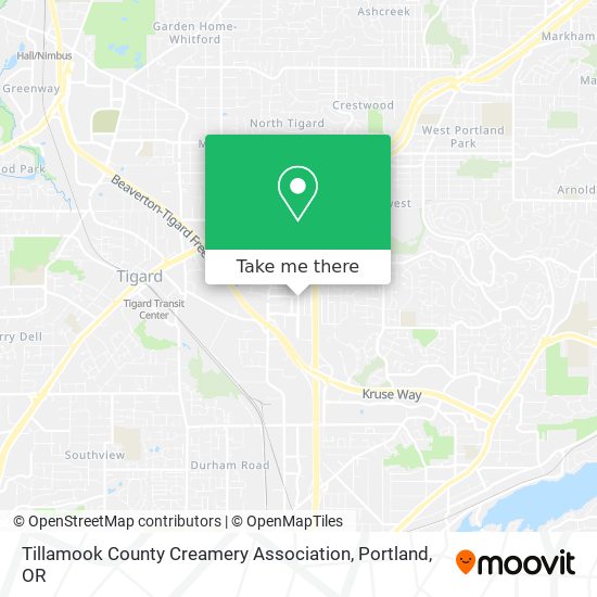 Mapa de Tillamook County Creamery Association