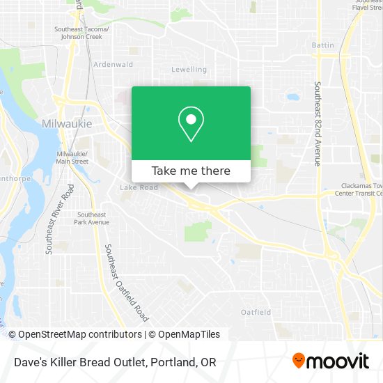 Mapa de Dave's Killer Bread Outlet