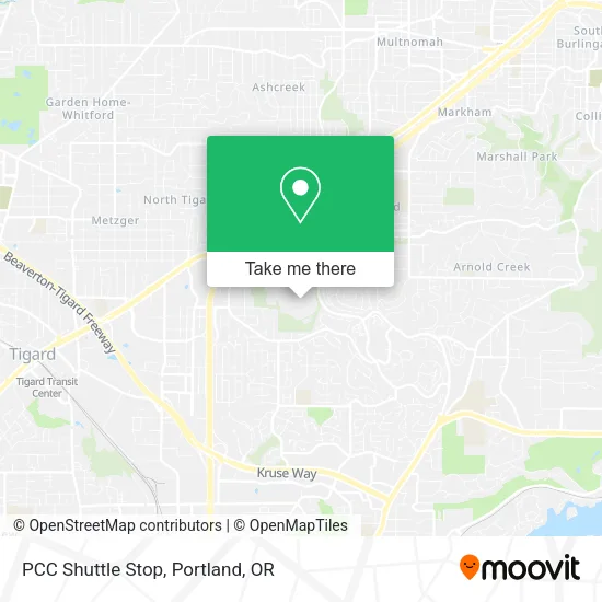 PCC Shuttle Stop map