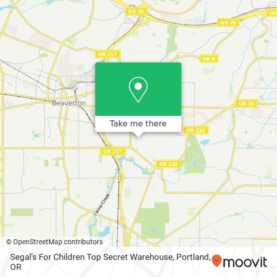 Segal's For Children Top Secret Warehouse map