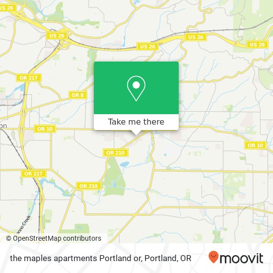 Mapa de the maples apartments Portland or