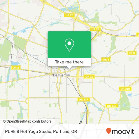 Mapa de PURE 8 Hot Yoga Studio