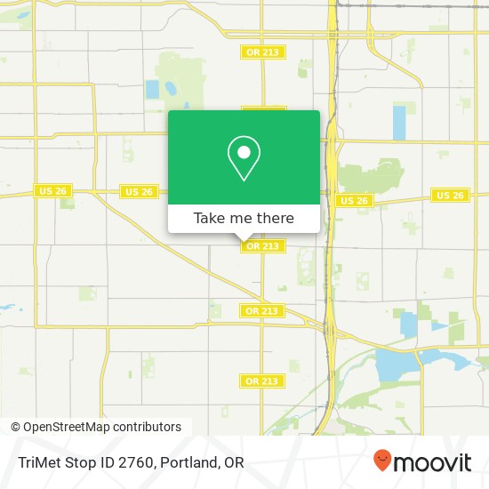 Mapa de TriMet Stop ID 2760