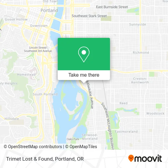 Trimet Lost & Found map