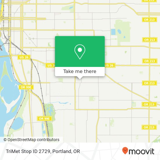 Mapa de TriMet Stop ID 2729