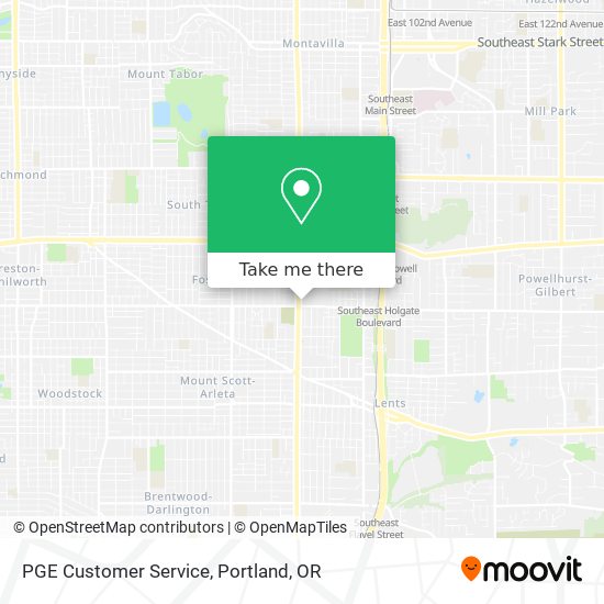 PGE Customer Service map