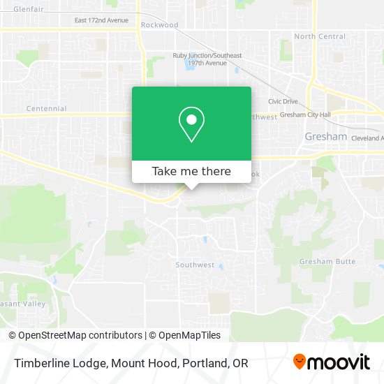 Mapa de Timberline Lodge, Mount Hood