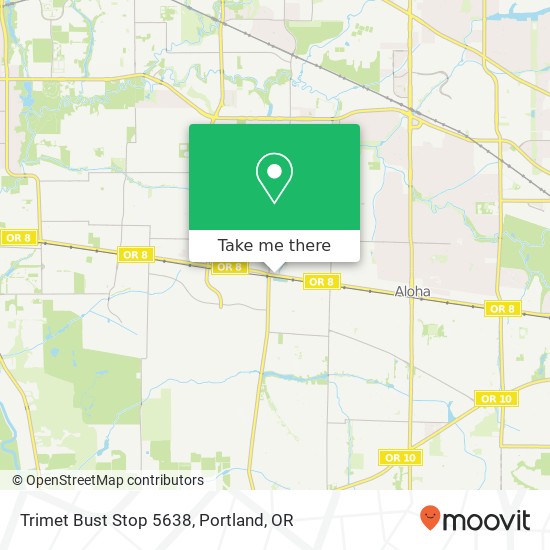 Mapa de Trimet Bust Stop 5638