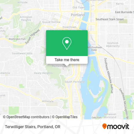 Terwilliger Stairs map